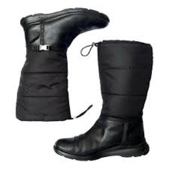 Prada Shoes - 🥾 Prada padded nylon and leather drawstring winter boots